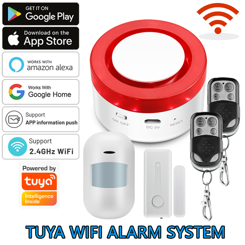 Home Security System Installation - WiFi Tuya Home Alarm System 120DB