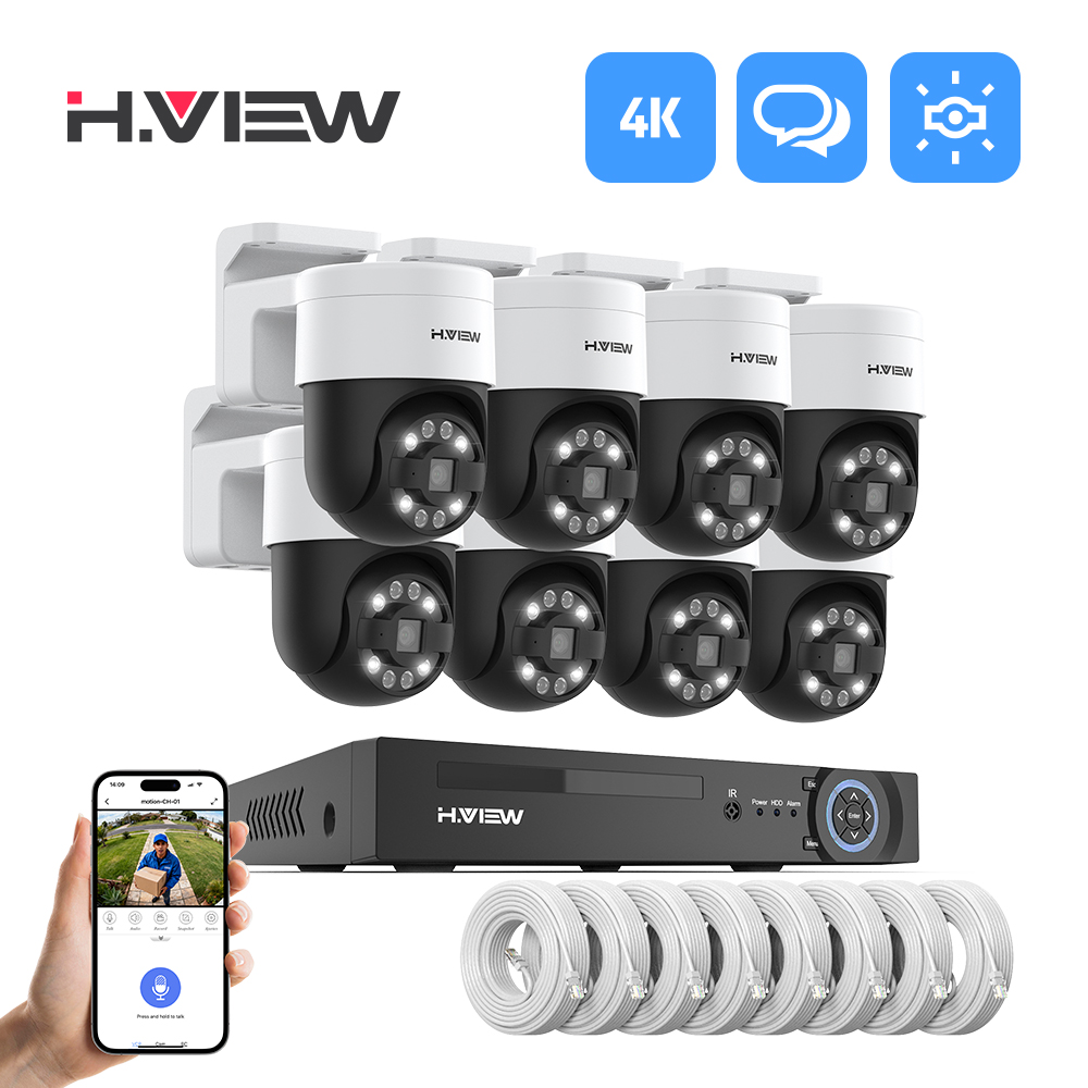 Home Security System Installation - H.view 8Ch 5MP Cctv An Ninh