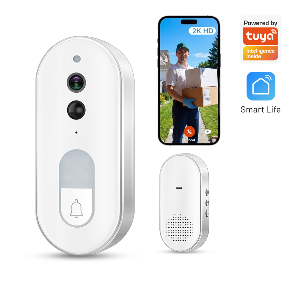 Home Security No Wifi Needed - Tuya Smart Video Doorbell Wireless 1080P