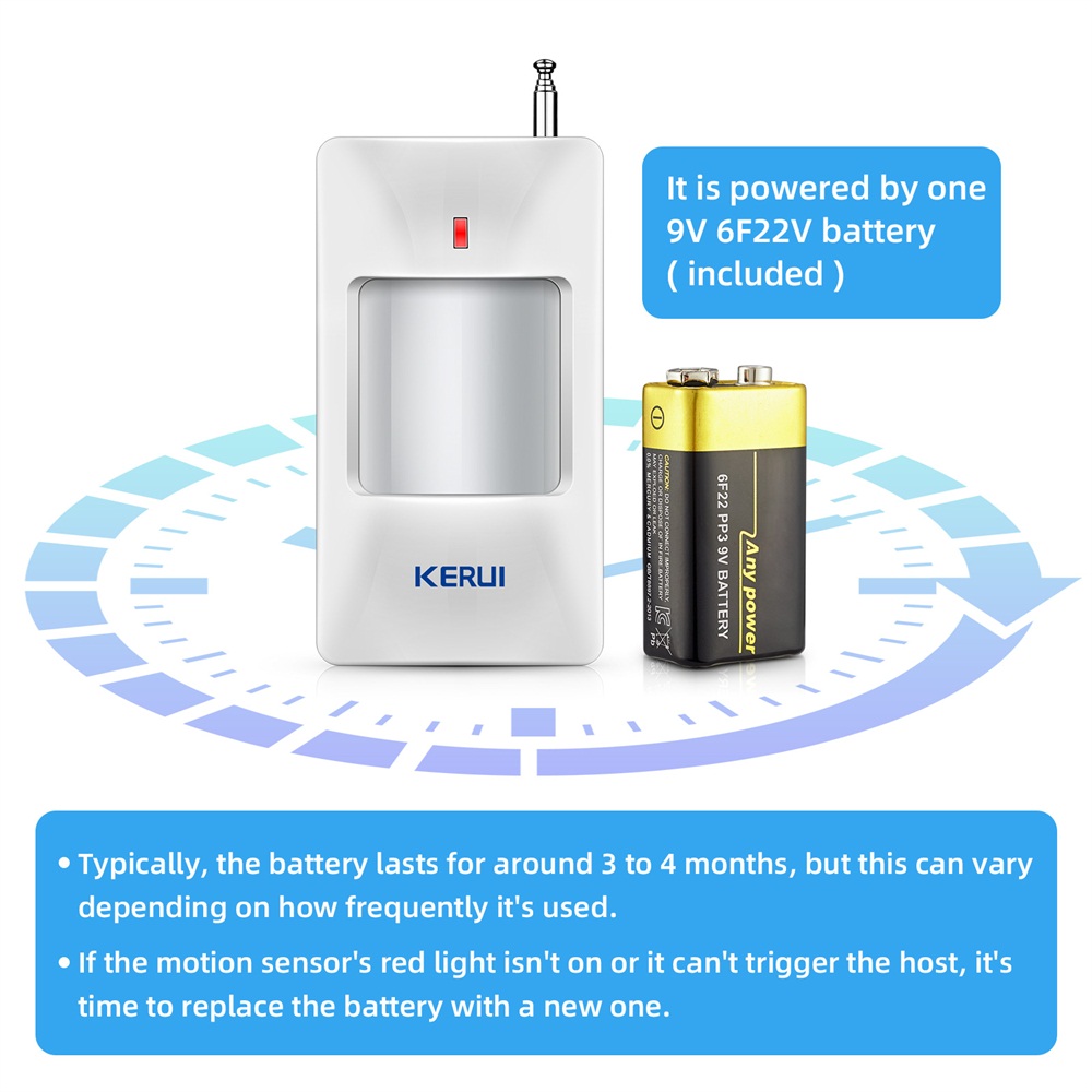 KERUI Wireless PIR Motion Sens - đánh giá và giá Home Security System Installation