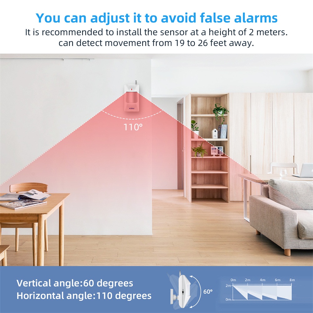 KERUI Wireless PIR Motion Sens - đánh giá và giá Home Security System Installation