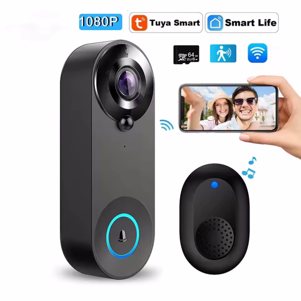 Tuya 1080P Wireless WIFI Doorb - đánh giá và giá Home Security No Wifi Needed