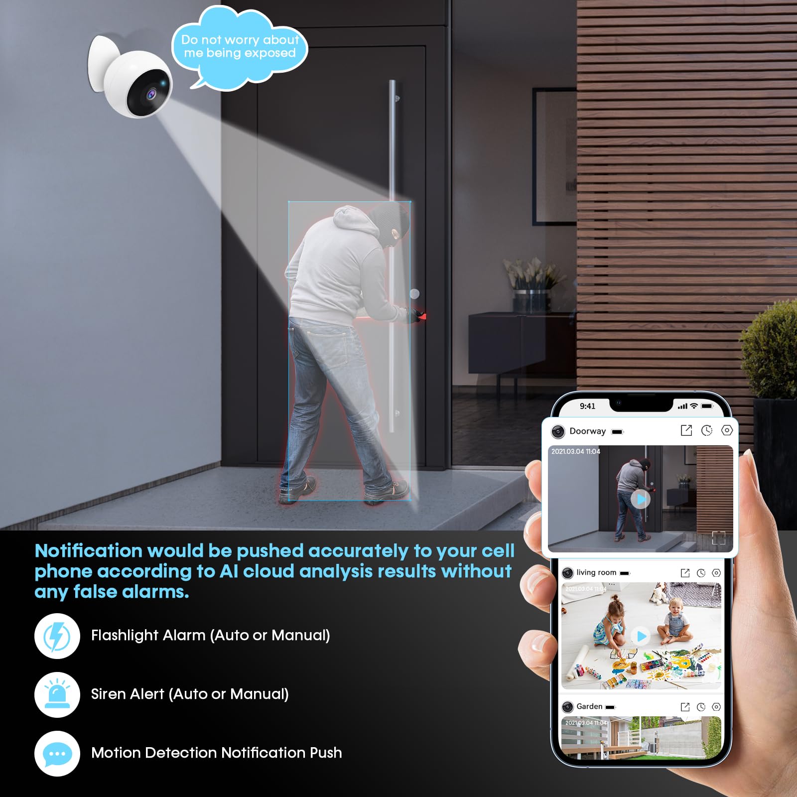 5MP 2K Magnetic Battery Securi - đánh giá và giá Home Security Monitoring Service