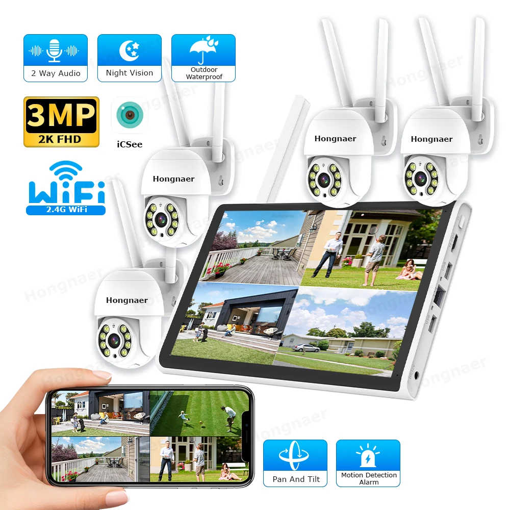 2026 Hongnaer 3MP 4 Channel Wi - đánh giá và giá Home Security With Cameras