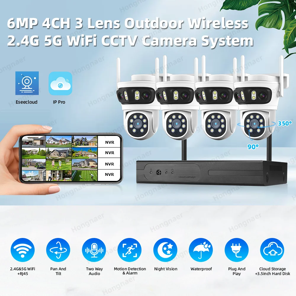 2026 Hongnaer 6MP 4CH 3 Lens 2 - đánh giá và giá Home Security With Cameras