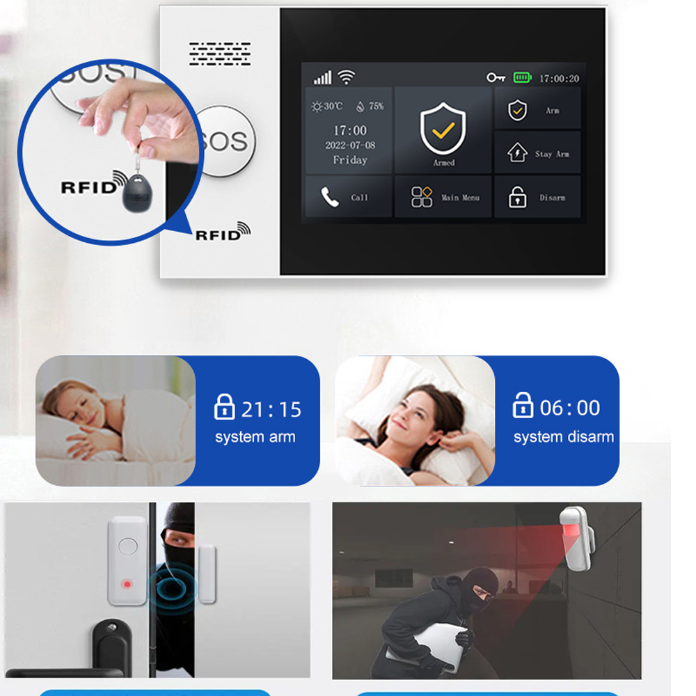 PGST 4G Tuya Smart Home Alarm  - đánh giá và giá Home Security System Installation